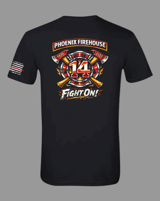 Firehouse 14 "FIGHT ON" Tri blend Tee