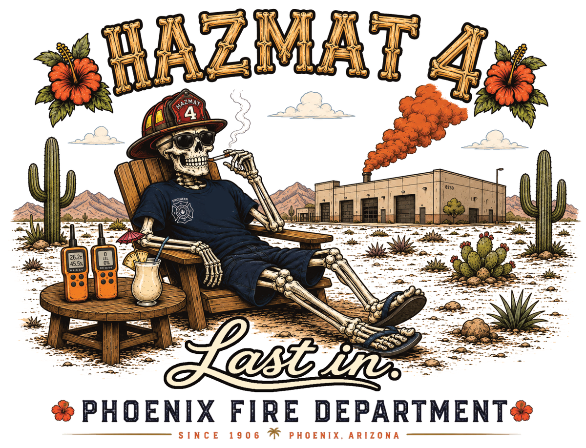 Hazmat 4 "Last in" - Next Level Graphic Tee
